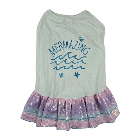 Top Paw Dog Mermazing Shirt Skirt Size XL Teal 2020 Mermaid Apparel - Picture 1 of 6